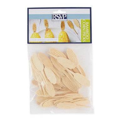 RSVP International Bamboo Corn Picks - 50ct - YesWellness.com