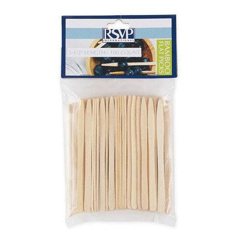 RSVP International Bamboo Flat Picks - 100 CT - YesWellness.com