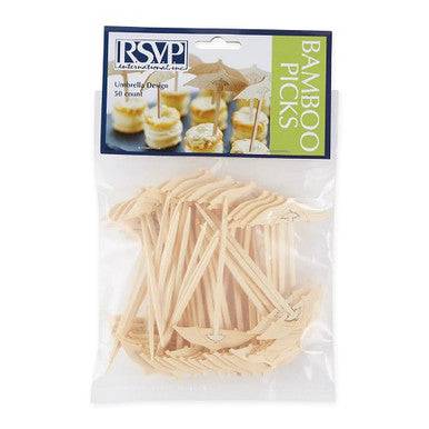 RSVP International Bamboo Umbrella Picks - 50CT - YesWellness.com