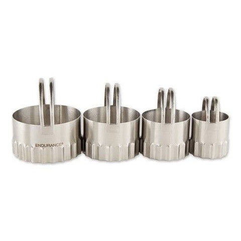 RSVP International Biscuit Cutters - Round Rippled Set of 4 - YesWellness.com
