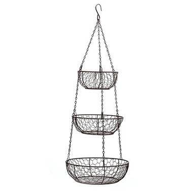 RSVP International Chicken Wire Hanging Basket - Bronze - YesWellness.com