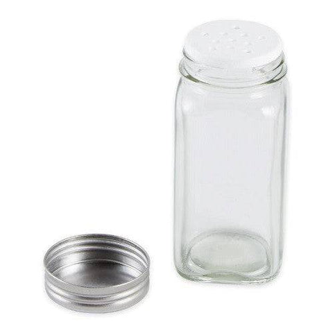 RSVP International Glass Bottle - Square - Clear - 4Oz - YesWellness.com