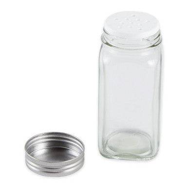 RSVP International Glass Bottle - Square - Clear - 4Oz - YesWellness.com