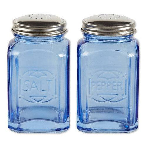 RSVP International Retro Glass Salt & Pepper Set - Blue - YesWellness.com
