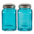 RSVP International Retro Glass Salt & Pepper Set - Turquoise - YesWellness.com