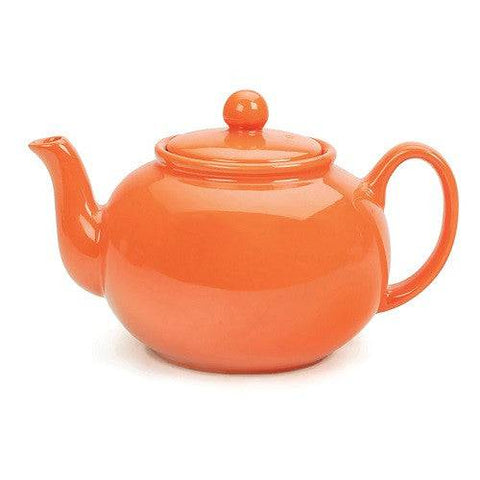 RSVP International Stoneware Teapot - Orange - YesWellness.com