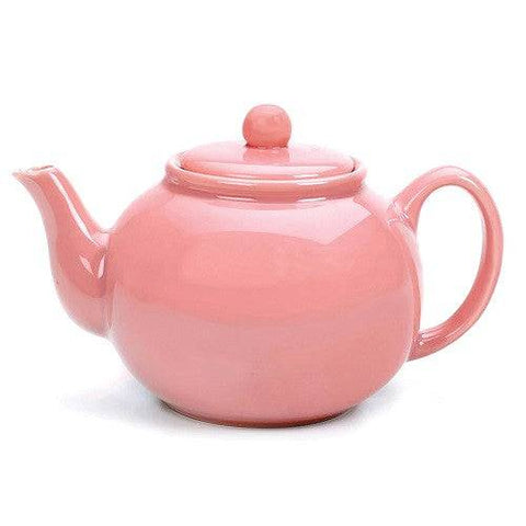 RSVP International Stoneware Teapot - Pink - YesWellness.com