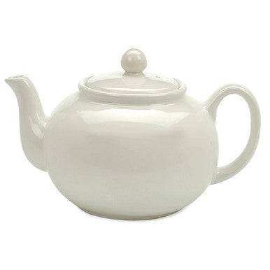 RSVP International Stoneware Teapot - White - YesWellness.com