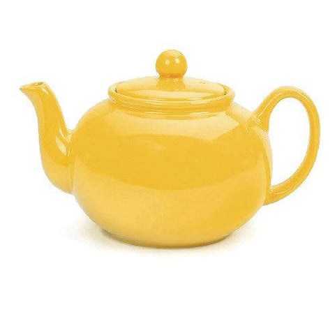 RSVP International Stoneware Teapot - Yellow - YesWellness.com