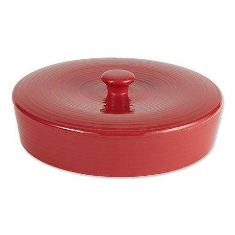 RSVP International Tortilla Warmer - 8In - Stoneware - Red - YesWellness.com