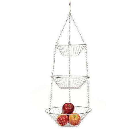 RSVP International Wire Hanging Baskets - Chrome - YesWellness.com