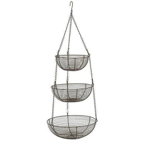 RSVP International Woven Wire Hanging Basket - Bronze - YesWellness.com