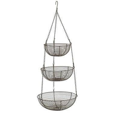 RSVP International Woven Wire Hanging Basket - Bronze - YesWellness.com