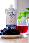 Rviita Energy Tea Rise + Revitalize Midnight Clean Energy Drink 355mL (Case of 10) - YesWellness.com