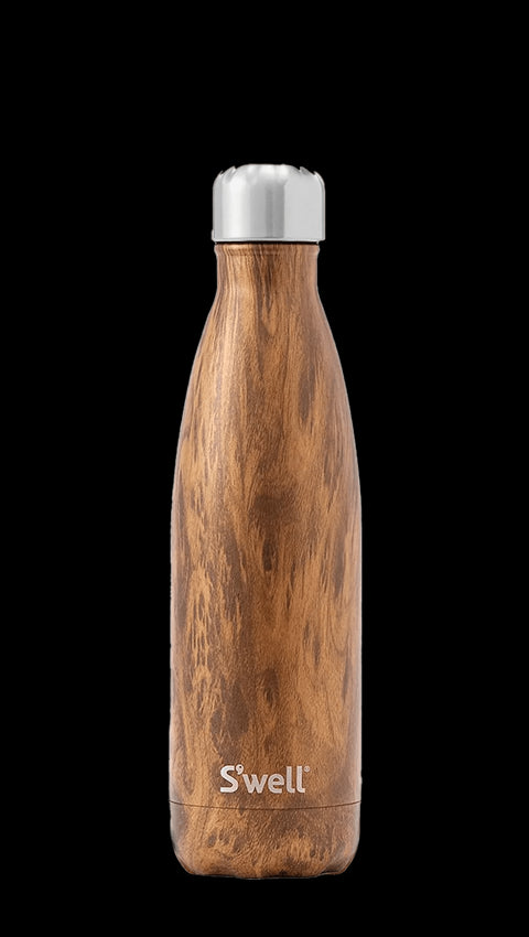S'well Bottle Wood Collection Stainless Steel Water Bottle Teakwood - YesWellness.com