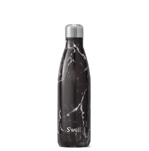 S'well Element Collection Stainless Steel Water Bottle Black Marble 17 oz - YesWellness.com