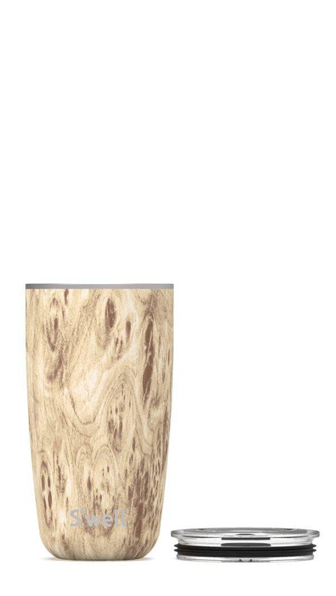 S'well Stainless Steel Tumbler with Clear Slide-Open Lid Blonde Wood 18 Fl Oz - YesWellness.com