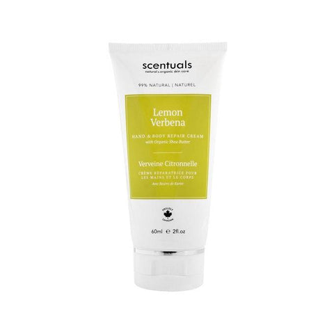 Scentuals 99% Natural Lemon Verbena Hand & Body Repair Cream 60mL - YesWellness.com