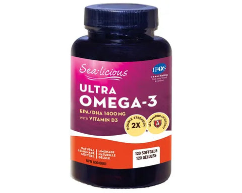 Expires May 2024 Clearance Sea-Licious Ultra Omega-3 + Vitamin D3 120 Softgels