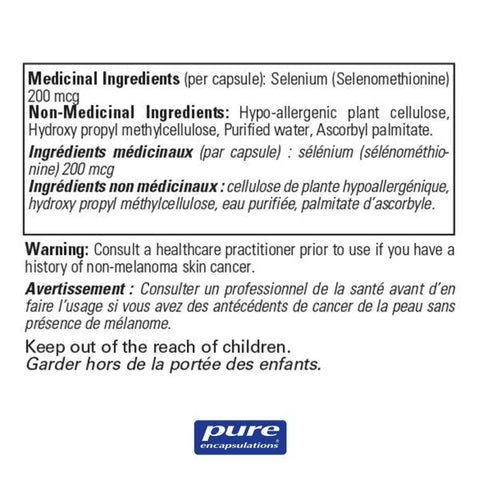 Pure Encapsulations Selenium 60 Veg Capsules