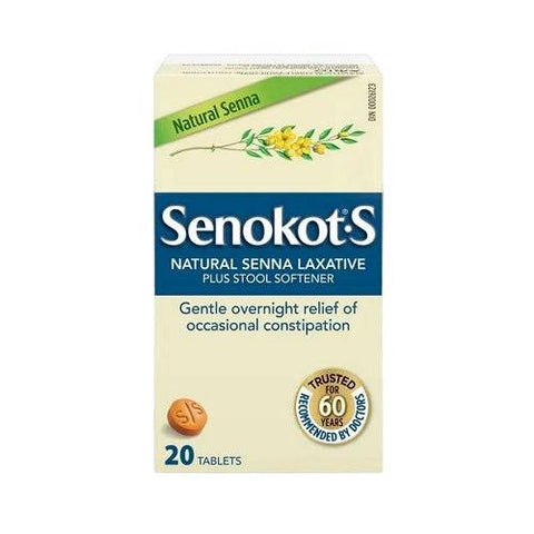 Senokot Natural Senna Laxative Plus Stool Softener - YesWellness.com