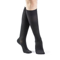 Sigvaris Select Comfort Women's Calf High Compression Stockings Black Closed Toe With Grip Top Small Short - YesWellness.com