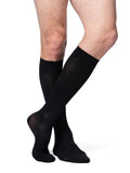 Sigvaris Men's Essential Opaque Knee High Compression Stockings Black Large Long 20-30mmHg - YesWellness.com