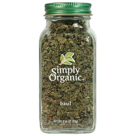 Expires March 2026 Clearance Simply Organic Basil Leaf 15g