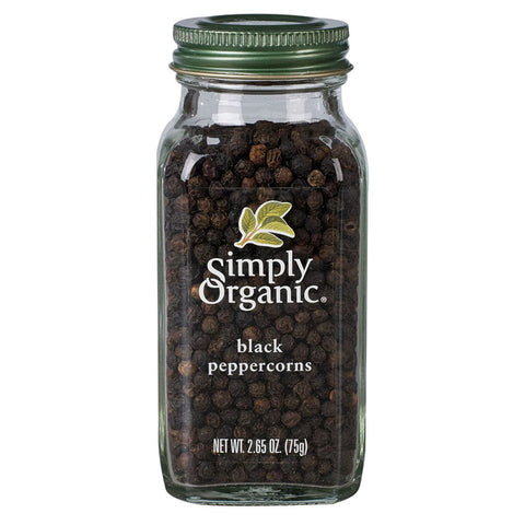 Simply Organic Black Peppercorns 75 grams - YesWellness.com