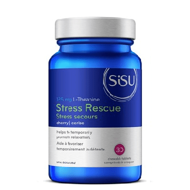 Sisu Stress Rescue Chewable 125 mg L-Theanine Cherry 30 chewable tablets - YesWellness.com