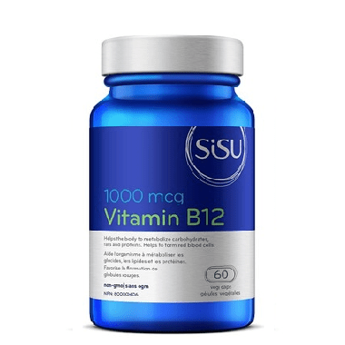Sisu Vitamin B12 1000mcg 60 veg capsules - YesWellness.com