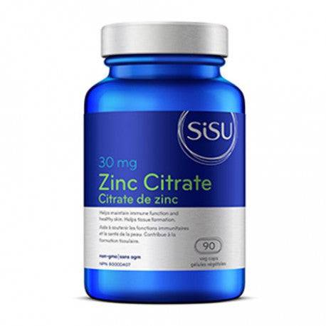 Sisu Zinc Citrate 30mg 90 veg capsules - YesWellness.com