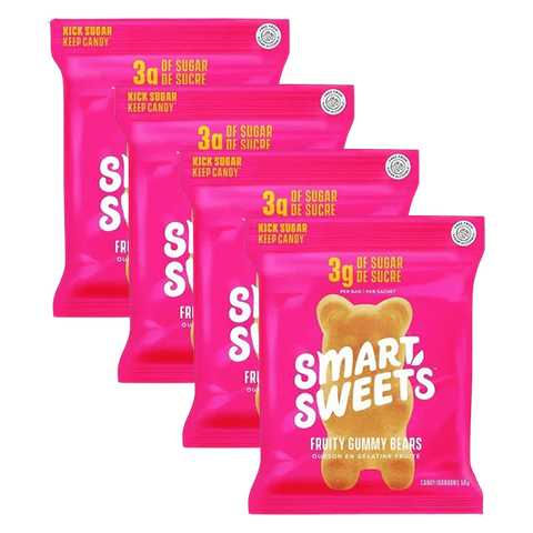 SmartSweets Fruity Gummy Bears Pack of 4