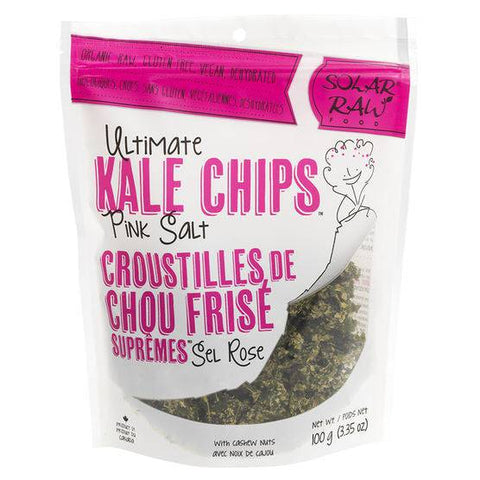 Solar Raw Ultimate Kale Chips Pink Salt 100 grams - YesWellness.com