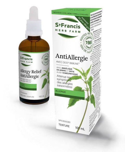 Expires December 2025 Clearance St. Francis Herb Farm Allergy Relief with Deep Immune Tincture 100ml