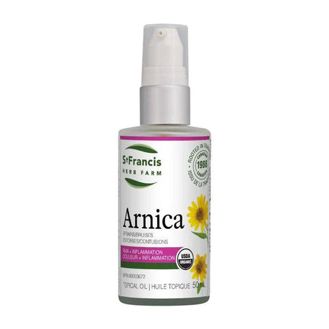 Expires August 2024 Clearance St. Francis Herb Farm Arnica - Pain + Inflammation Optical Oil 50mL