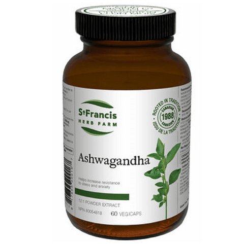 St. Francis Herb Farm Ashwagandha 12:1 Powder Extract VegiCaps - YesWellness.com