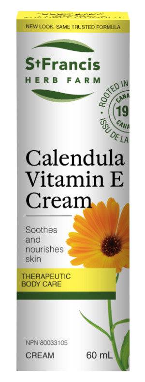 Expires March 2026 Clearance St. Francis Herb Farm Calendula With Vitamin E Cream Therapeutic Body Care 60mL