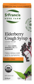 St. Francis Herb Farm Elderberry Cough Syrup - Cough Relief (Adults) 120mL - YesWellness.com