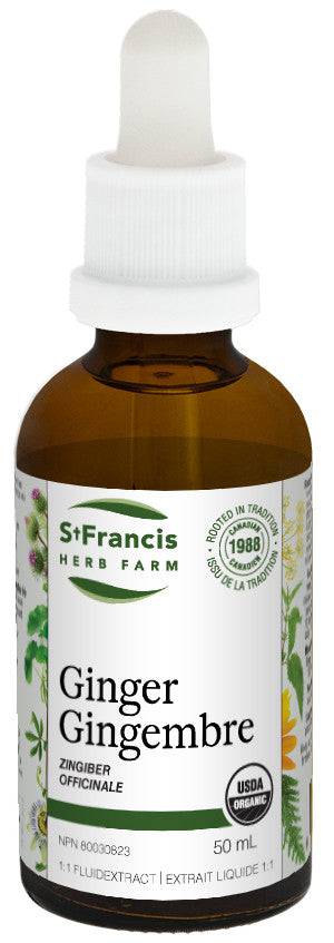 St. Francis Herb Farm Ginger 1:1 FluidExtract 50mL - YesWellness.com