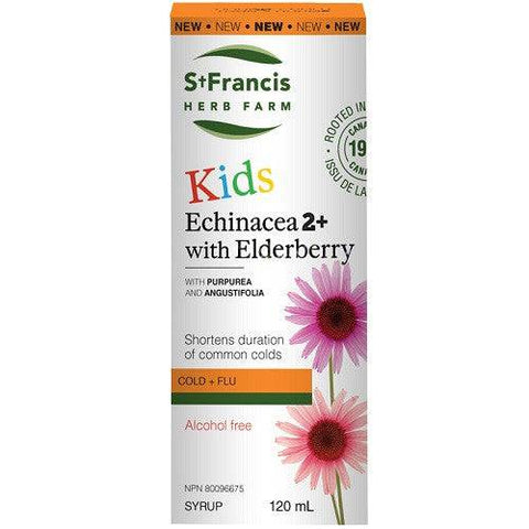 Expires December 2025 Clearance St. Francis Herb Farm Kids Echinacea 2+ with Elderberry 120ml