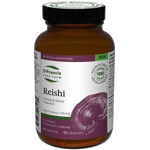 Expires April 2026 Clearance St. Francis Herb Farm Reishi Immune And Stress Protection 60 Capsules