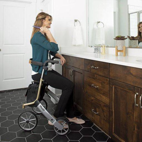 Stander Let's Go Out Rollator by Trust Care Beige - YesWellness.com