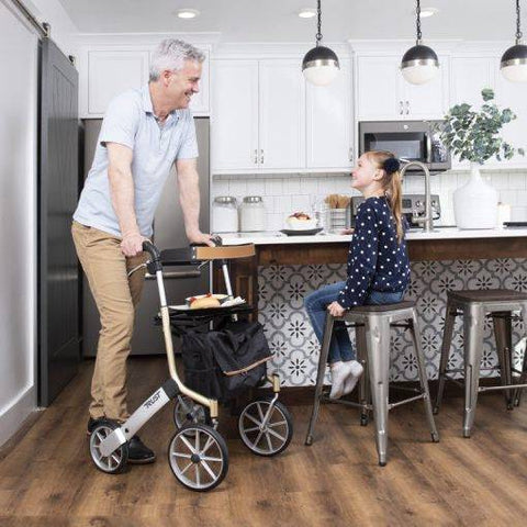Stander Let's Go Out Rollator by Trust Care Beige - YesWellness.com
