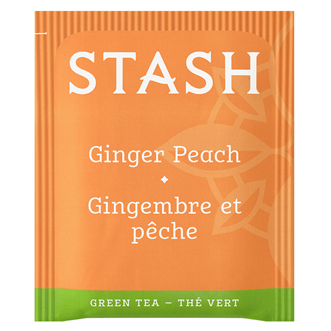 Stash Tea Ginger Peach Green Tea with Matcha - 18 Tea Bags - YesWellness.com
