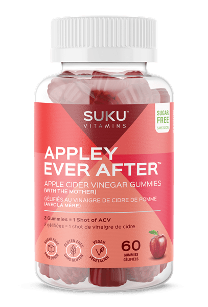 SUKU Vitamins Appley Ever After - Apple Cider Vinegar Gummies (with the Mother) 60 Gummies - YesWellness.com