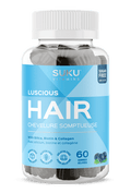 SUKU Vitamins Luscious Hair with Silica, Biotin & Collagen - Blueberry Bliss Flavour 60 Gummies - YesWellness.com