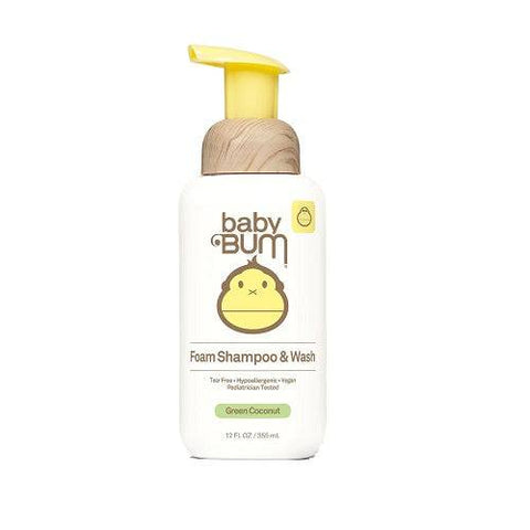Sun Bum Baby Bum Foaming Shampoo & Wash Green Coconut 355mL - YesWellness.com