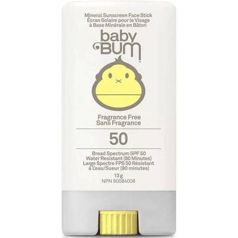 Expires April 2026 Clearance Sun Bum Baby Bum SPF 50 Sunscreen Face Stick 13g