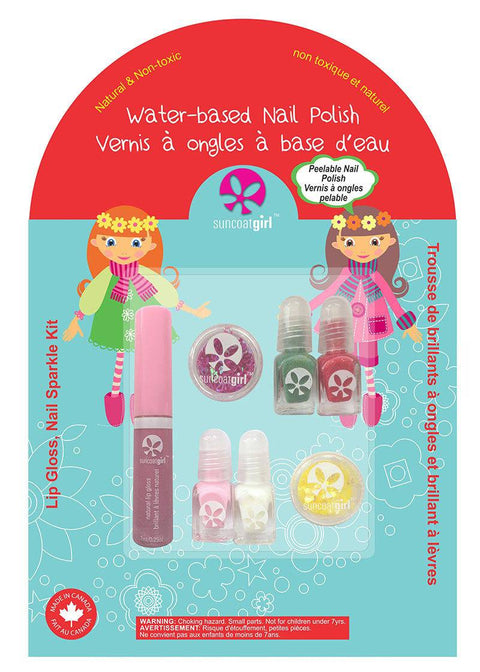 SuncoatGirl Lip Gloss Nail Sparkle Kit - Holiday Magic - YesWellness.com